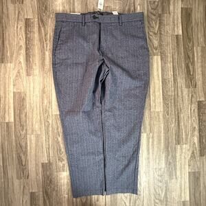 NWT Banana Republic Grayson Slim Tapered Ankle Pants Blue Check Men’s 35x30